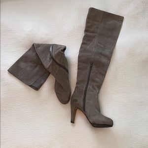 ALDO over the knee suede gray boots